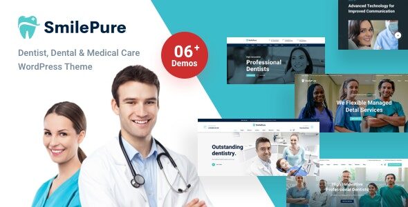 SmilePure – Diş Kliniği ve Medikal Hizmetler İçin WordPress Teması (v1.7.2)